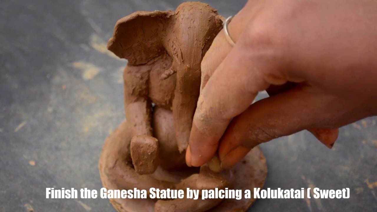 How to make eco friendly ganesha statue at home. !!