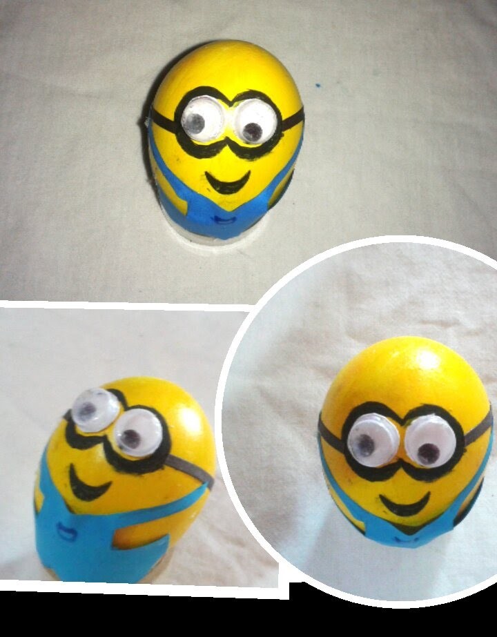 How to make egg minion , for kids