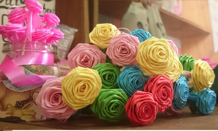 How to make handmade paper flower - Super Easy Way to Make A ' Real Rose ' From Paper
