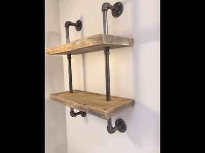 How To Make Live Edge Wood Shelf With Gas Pipe