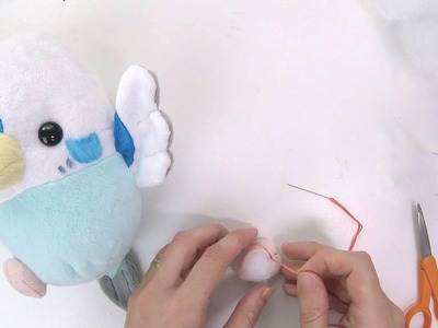 How to make plush: Embroidering toes and sewing feet to body