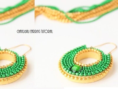 How to make Quilled Chandbali earrings.Paper quilling Chandbali earring tutorial