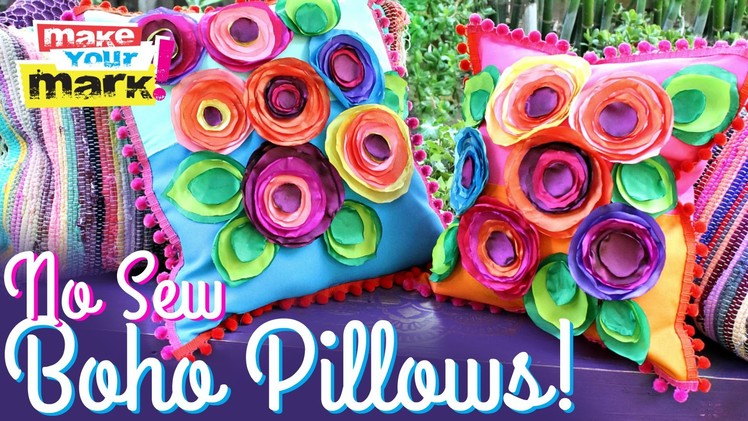 How to: No Sew Flower Pillows