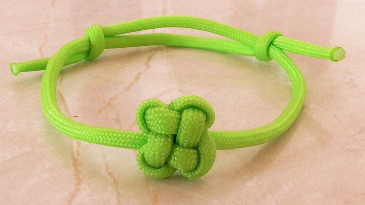 How To Tie A Paracord Chinese Clover Friendship Bracelet With Sliding Knot