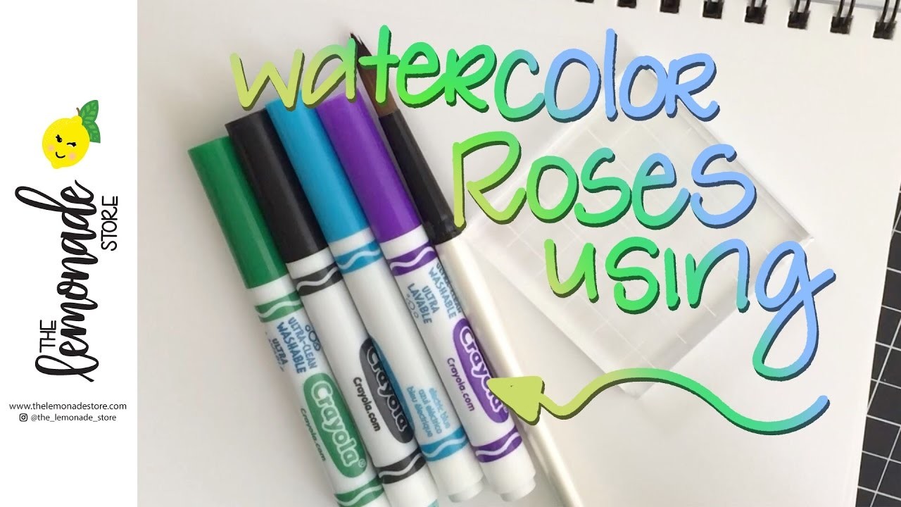 How to Use Crayola Markers to make Watercolor Roses - Brush Lettering, Calligraphy hack