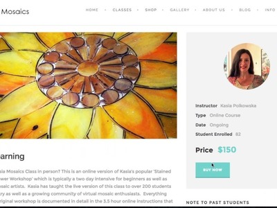 Kasia Mosaics - How To Register for the Online Flower Class