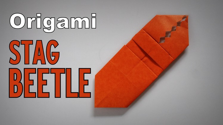 Origami - How to make a STAG BEETLE