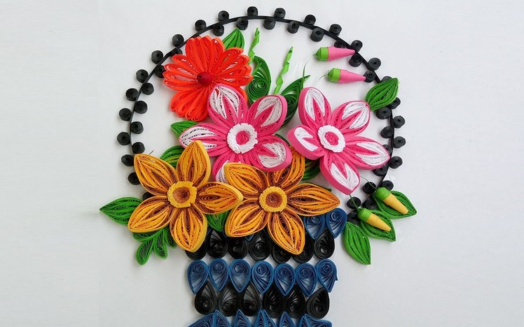 Paper Quilling Art | How to make Beautiful Flower basket