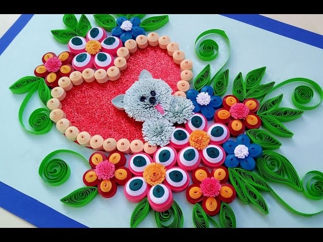 Paper Quilling - How to make a Birthday Gift  Greeting Card
