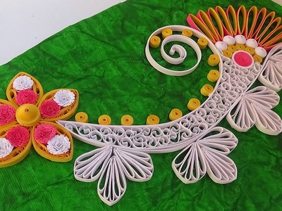 Paper Quilling | How to Make new model design Quilling Flower Greeting Card Step by Step