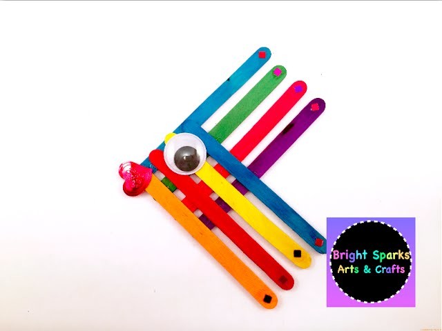Rainbow Fish * How to Make * Popsicle.Lolly Sticks * Arts Crafts Fun