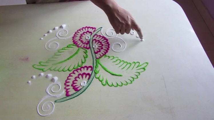 Rangoli design |  simple rangoli design | how to make rangoli designs step by step
