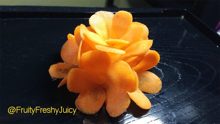 Simple Carrot Flower Carving - How To Make Carrot Flower