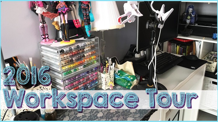 Work Space Tour 2016 My art desk and how I record art videos