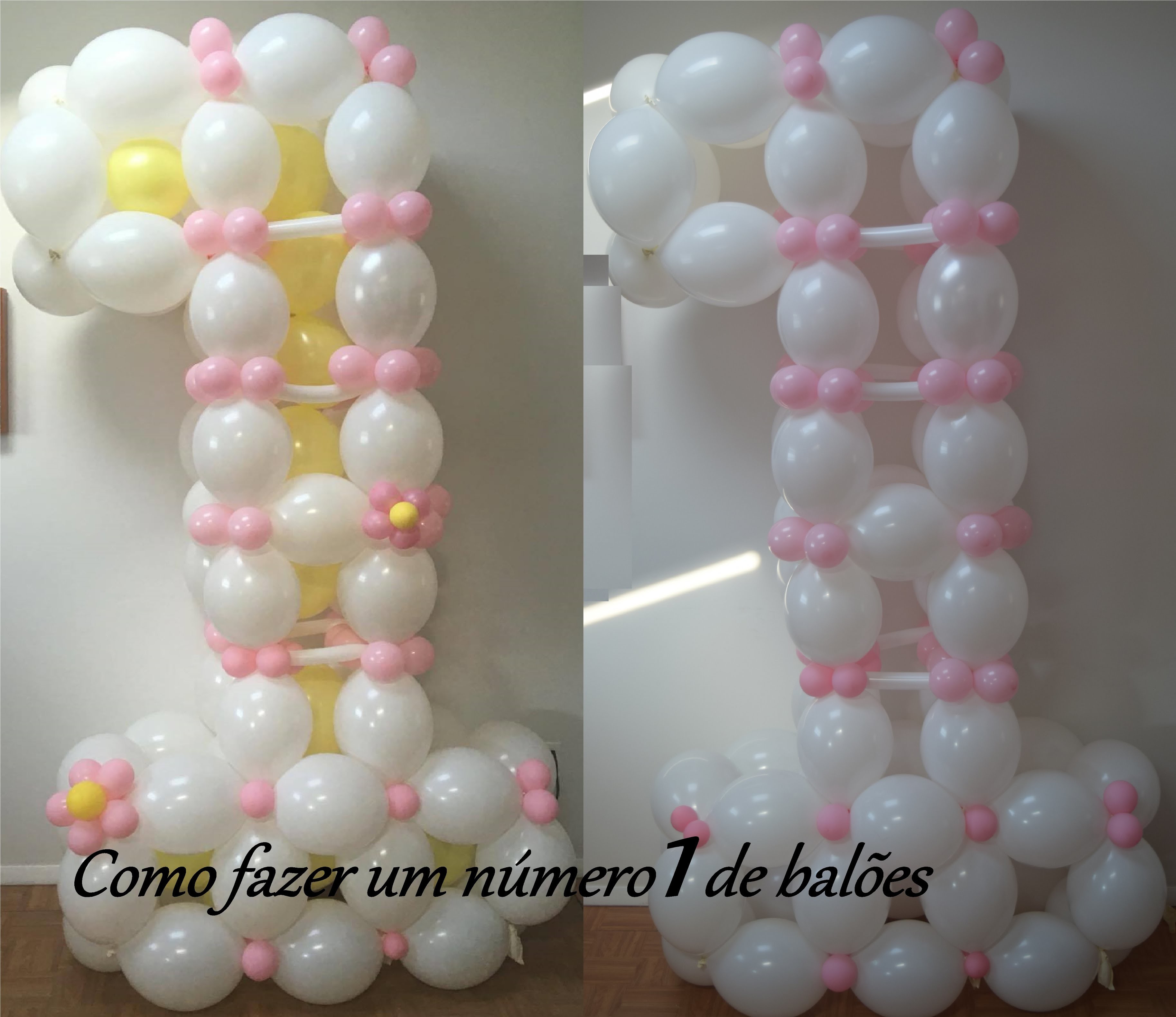 1st Birthday Balloon Decoration Ideas. How to make a  number one balloon sculpture for kids