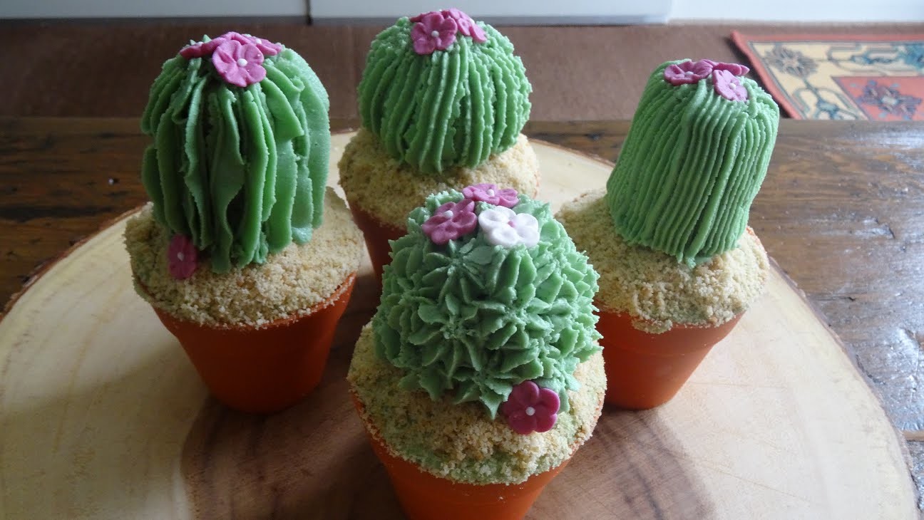 Cactus Cupcakes. . how to make.