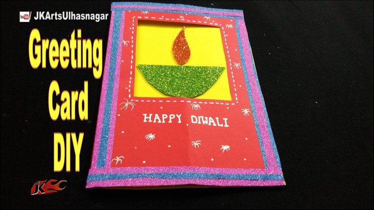 Diwali Greeting Card  | DIY How to make Window Card | JK Arts 1081