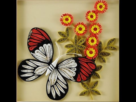 DIY: how to make butterfly with quilling paper
