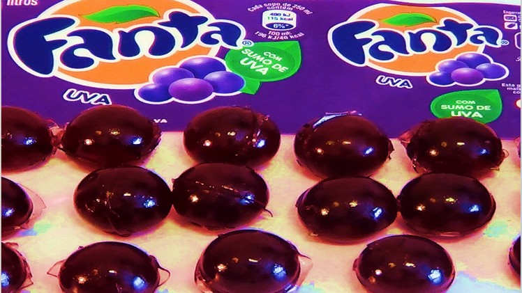 DIY How to 'Real Fanta Grape Drinking water ball drop gummy jelly Pudding' Learn Colors Slimy Poop