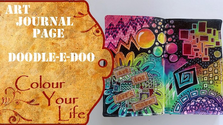 How to create a doodeled Art Journal Page