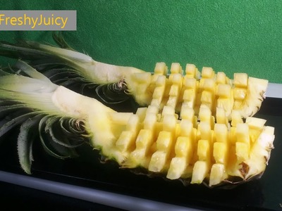 How To Cut A Pinapple In Easy Way With Knife