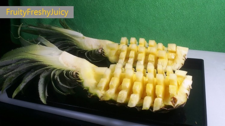 How To Cut A Pinapple In Easy Way With Knife