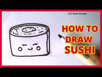 How to Draw a Cartoon Piece of Sushi