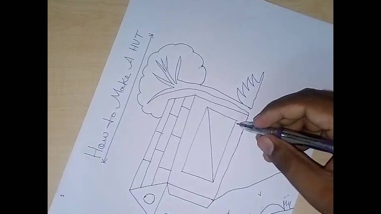 How To Draw A Hut|How To Make Hut