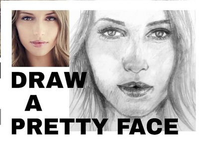 How to draw a pretty face with pencil