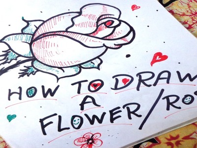 How to Draw a Rose - How to Draw a Rose for Kids - Rose Drawing Easy