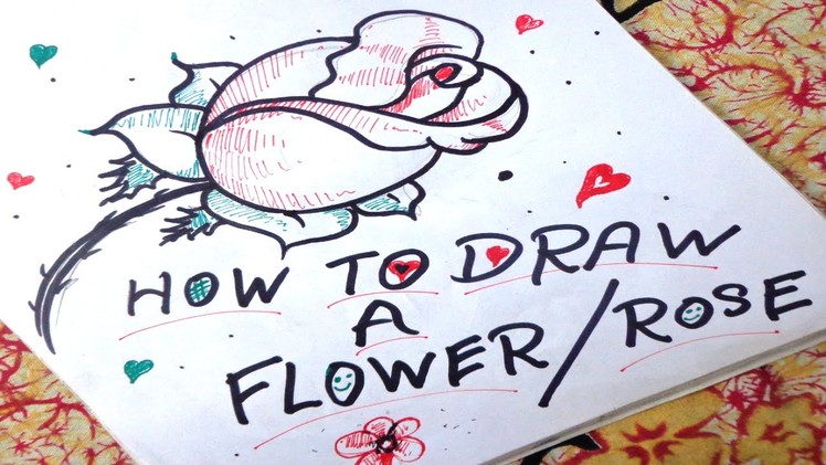 How to Draw a Rose - How to Draw a Rose for Kids - Rose Drawing Easy