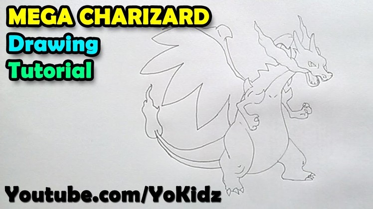 How to draw mega charizard from Pokemon Go