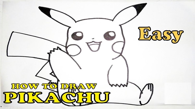 How to Draw Pikachu Step By Step | Easy Tutorial | HD