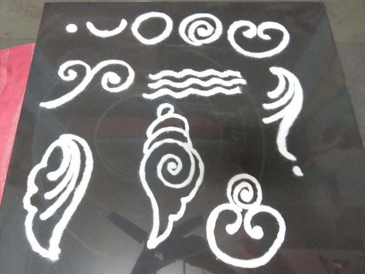 How to draw sanskar bharti rangoli shapes - created by latest rangoli