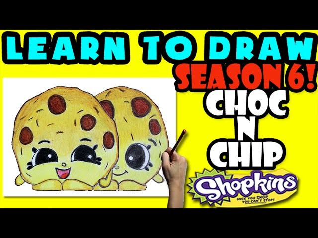 How To Draw Shopkins SEASON 6: Choc N Chip, Step By Step Season 6 Shopkins Drawing Shopkins