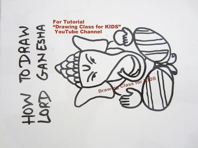 How to Draw Simple Ganesha Drawing Tutorial for Kids Beginners
