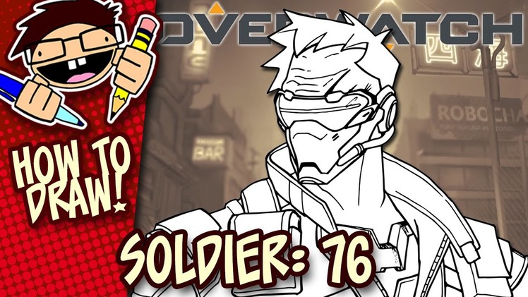 How to Draw SOLDIER: 76 (Overwatch) | Easy Step-by-Step Drawing Tutorial