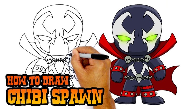 How to Draw Spawn (Chibi)- Art Lesson for Kids