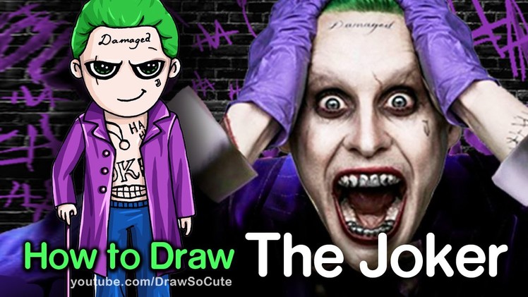 How to Draw Suicide Squad The Joker step by step Chibi