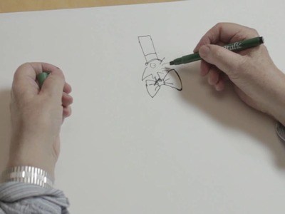 How to draw Willy Wonka with Quentin Blake