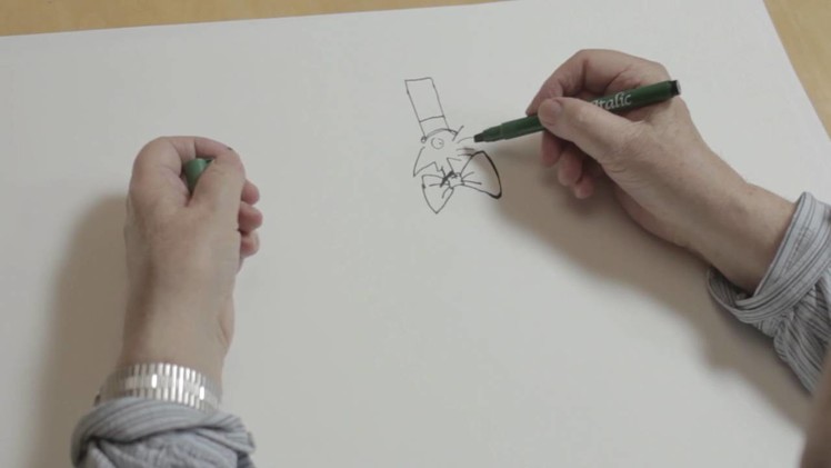 How to draw Willy Wonka with Quentin Blake
