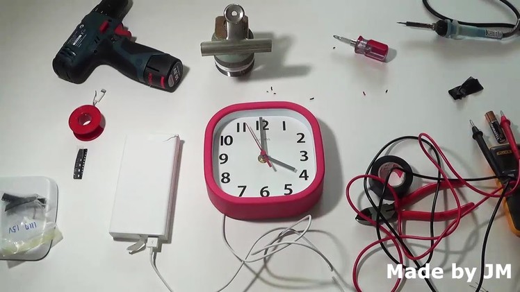 How to make a Batteryless Clock (A Clock runing by USB Power)