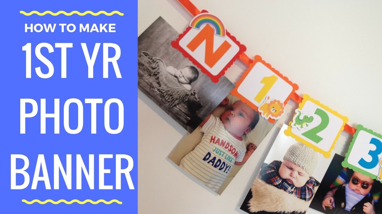 how-to-make-a-first-year-photo-birthday-banner-noahs-ark-theme