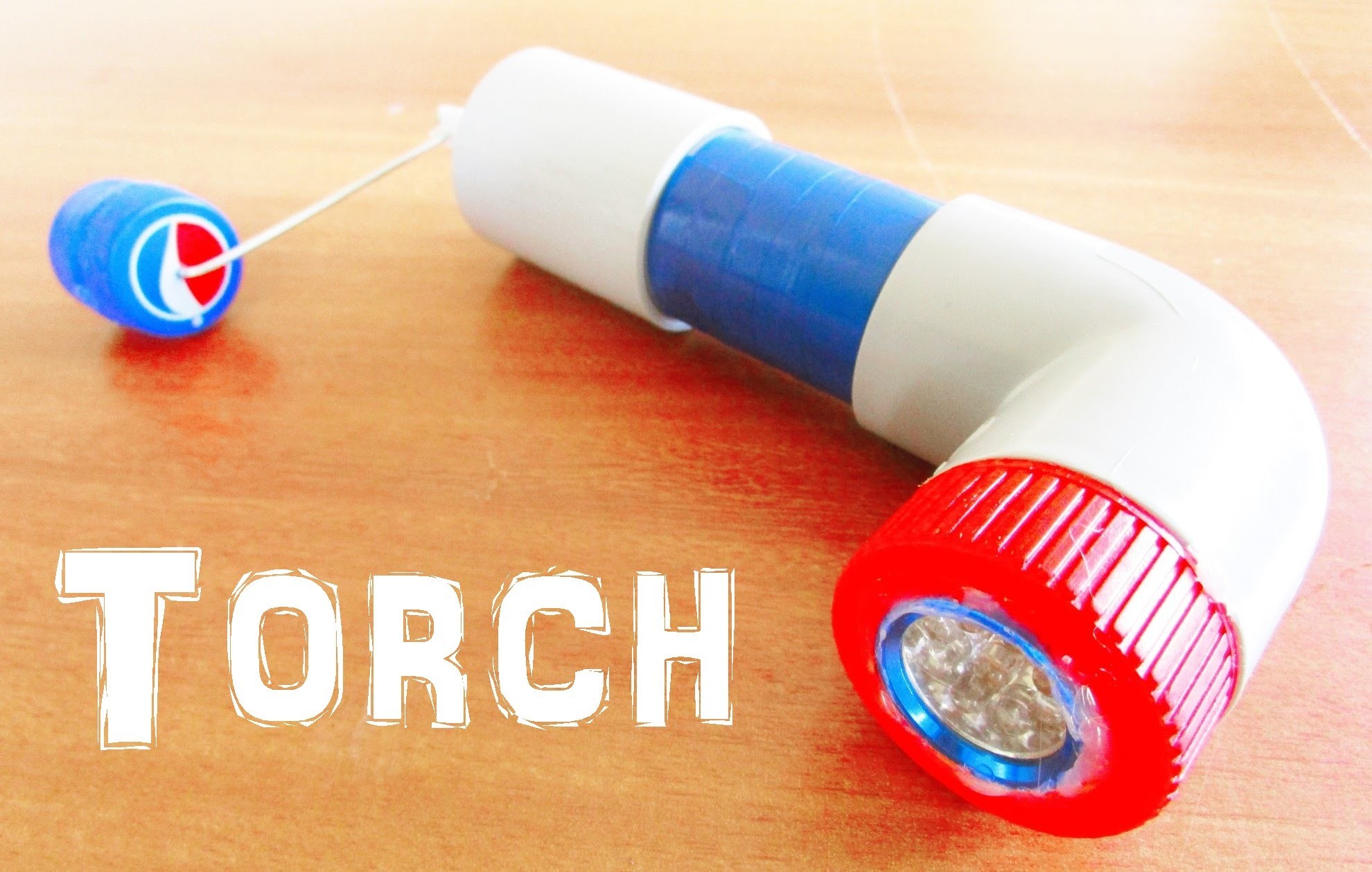 How to Make a Flashlight.Torch - using DC Motor