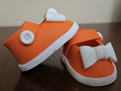 How to make a Fondant Baby Shoe Topper