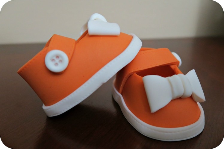 How to make a Fondant Baby Shoe Topper
