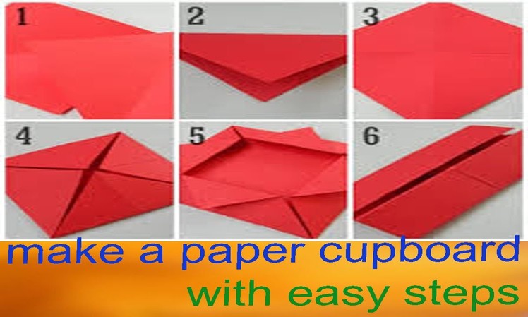 How to make a paper fold item, make a origami paper cupboard, kids tutorial