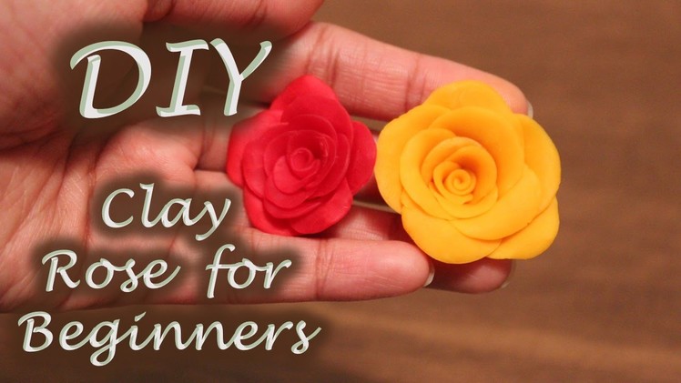 How to make a rose clay flower | Tutorial for beginners | Cold Porcelain Clay rose without tools