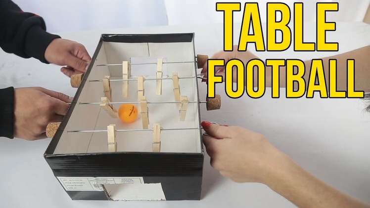 How To Make A Table Football With A Shoe Box | table top soccer