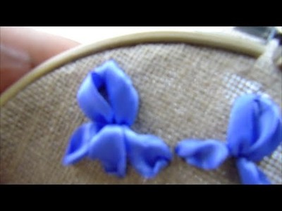 How to make an IRIS FLOWER Part 1 - ribbon embroidery